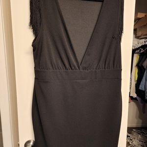 Deep Plunge Mini Dress